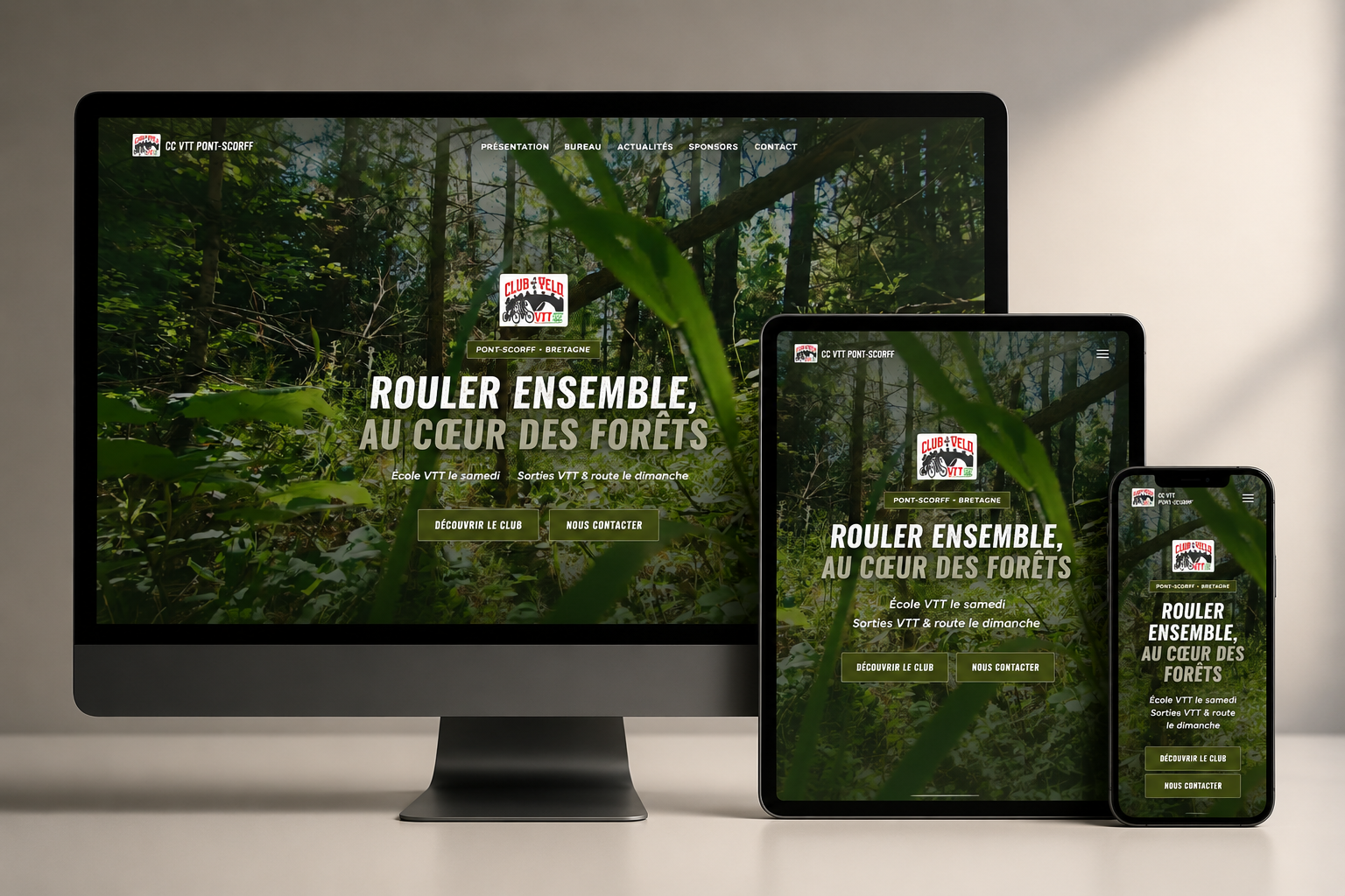 Mockup responsive du site CCV Pont-Scorff